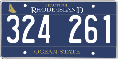 RI license plate 324261