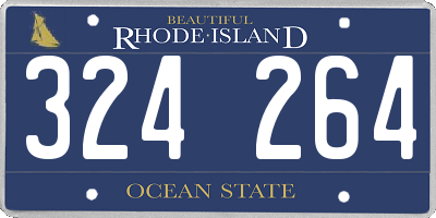 RI license plate 324264