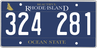 RI license plate 324281