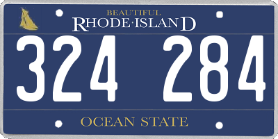 RI license plate 324284