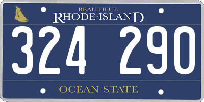 RI license plate 324290