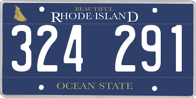 RI license plate 324291