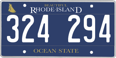 RI license plate 324294