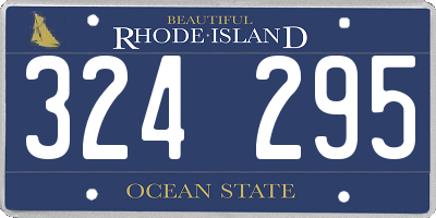 RI license plate 324295