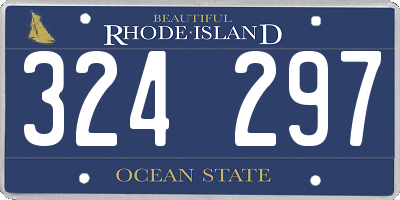 RI license plate 324297