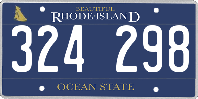RI license plate 324298