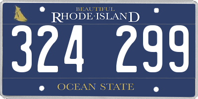 RI license plate 324299