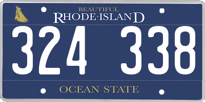 RI license plate 324338