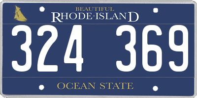 RI license plate 324369