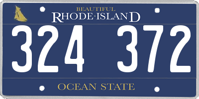 RI license plate 324372
