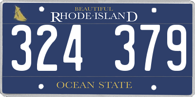 RI license plate 324379