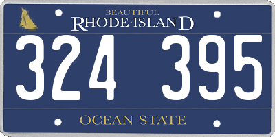 RI license plate 324395