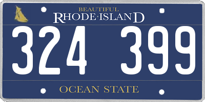 RI license plate 324399