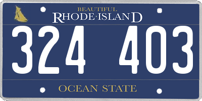 RI license plate 324403