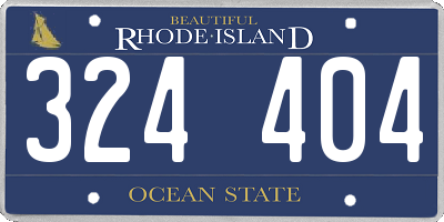 RI license plate 324404