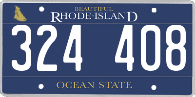RI license plate 324408