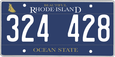 RI license plate 324428
