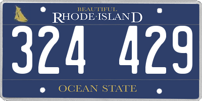 RI license plate 324429