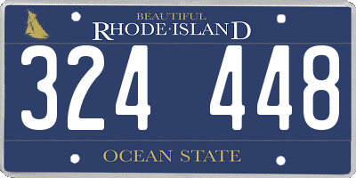 RI license plate 324448