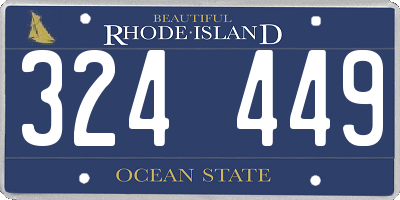 RI license plate 324449