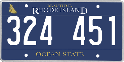 RI license plate 324451