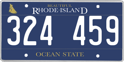 RI license plate 324459