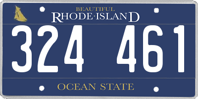 RI license plate 324461