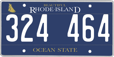 RI license plate 324464
