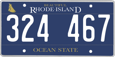 RI license plate 324467