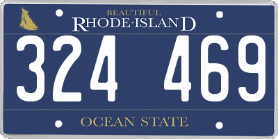 RI license plate 324469