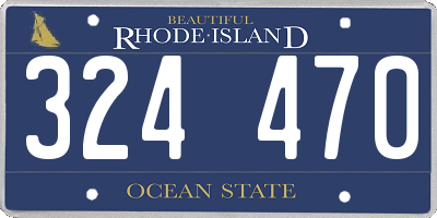 RI license plate 324470
