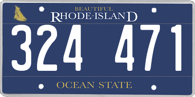 RI license plate 324471