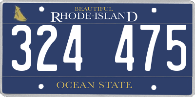 RI license plate 324475