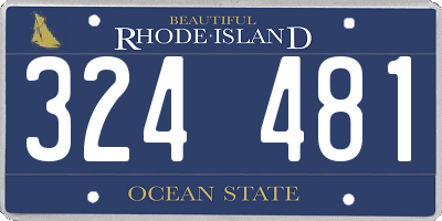 RI license plate 324481