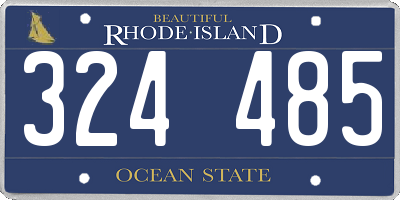 RI license plate 324485