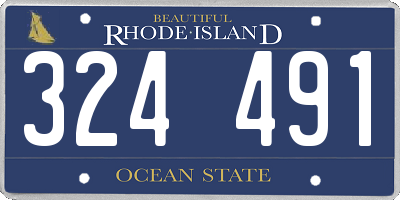 RI license plate 324491