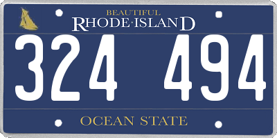 RI license plate 324494