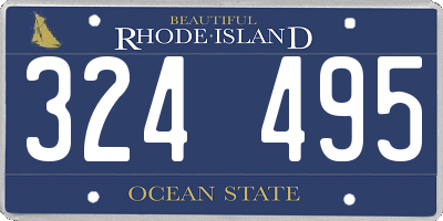 RI license plate 324495