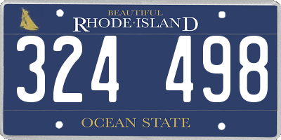 RI license plate 324498
