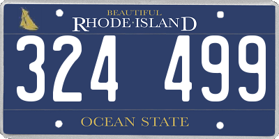 RI license plate 324499