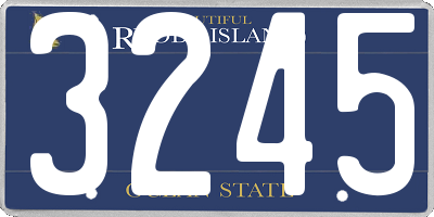 RI license plate 3245