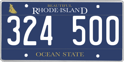 RI license plate 324500