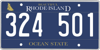 RI license plate 324501