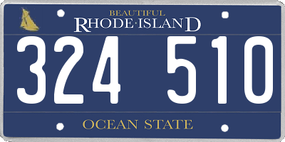 RI license plate 324510