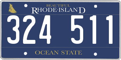 RI license plate 324511