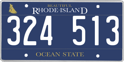 RI license plate 324513