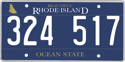 RI license plate 324517