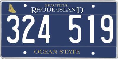 RI license plate 324519