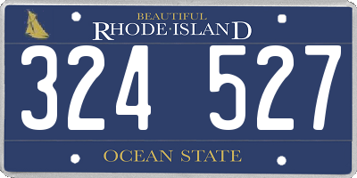 RI license plate 324527
