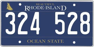 RI license plate 324528